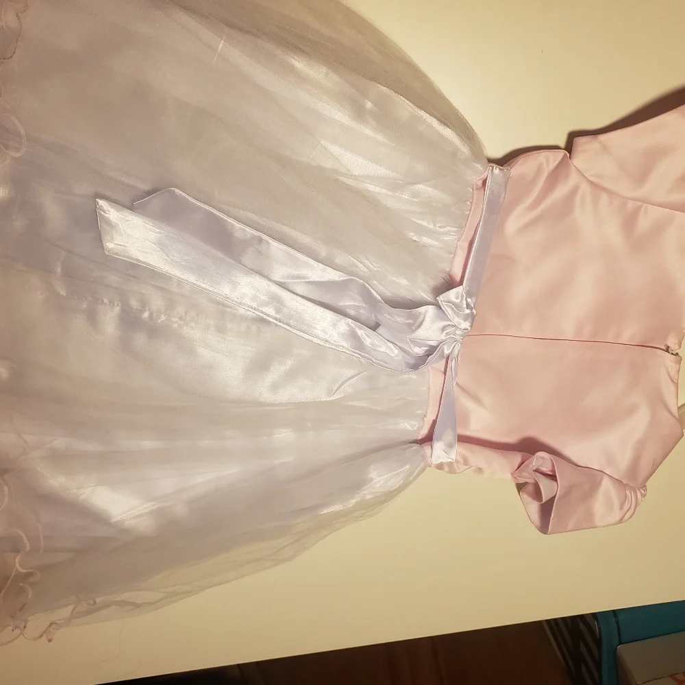Girls Easter/Wedding Dress Size 4T Pink‎ and White